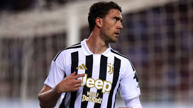 STADIO GRANDE TORINO, TORINO, ITALY - 2026/05/24: Dusan Vlahovic of Juventus Fc looks on during the Serie A football match between Torino Fc and Juventus Fc. The match ends in a tie 2-2.