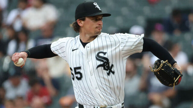 CHICAGO, ILLINOIS - AUGUST 13: Davis Martin #65 of the Chicago White Sox delivers a pitch during the first inning against the Cincinnati Reds at Rate Field on August 13, 2026 in Chicago, Illinois.