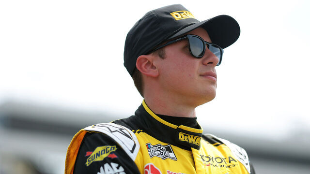RICHMOND, VIRGINIA - AUGUST 14: Christopher Bell, driver of the #62 Halmar Infrastructure Development Toyota, looks on during qualifying for the NASCAR Craftsman Truck Series Black's Tire 250 presented by BTS Rewards at Richmond Raceway on August 14, 2026 in Richmond, Virginia.