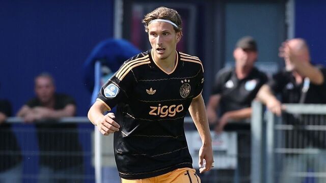 AFC Ajax Amsterdam forward Mika Godts during the Eredivisie match between PEC Zwolle and Ajax at MAC3PARK stadium in Zwolle, Netherlands, on August 9, 2026.