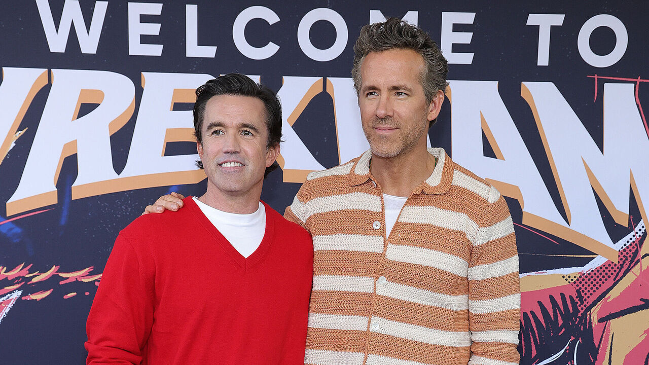 LOS ANGELES, CALIFORNIA - APRIL 28: Executive Producers Rob Mac and Ryan Reynolds attend an FYC red carpet event for FX’s Welcome to Wrexham at Chloe's At Golden Road Brewing on April 28, 2026 in Los Angeles, California.