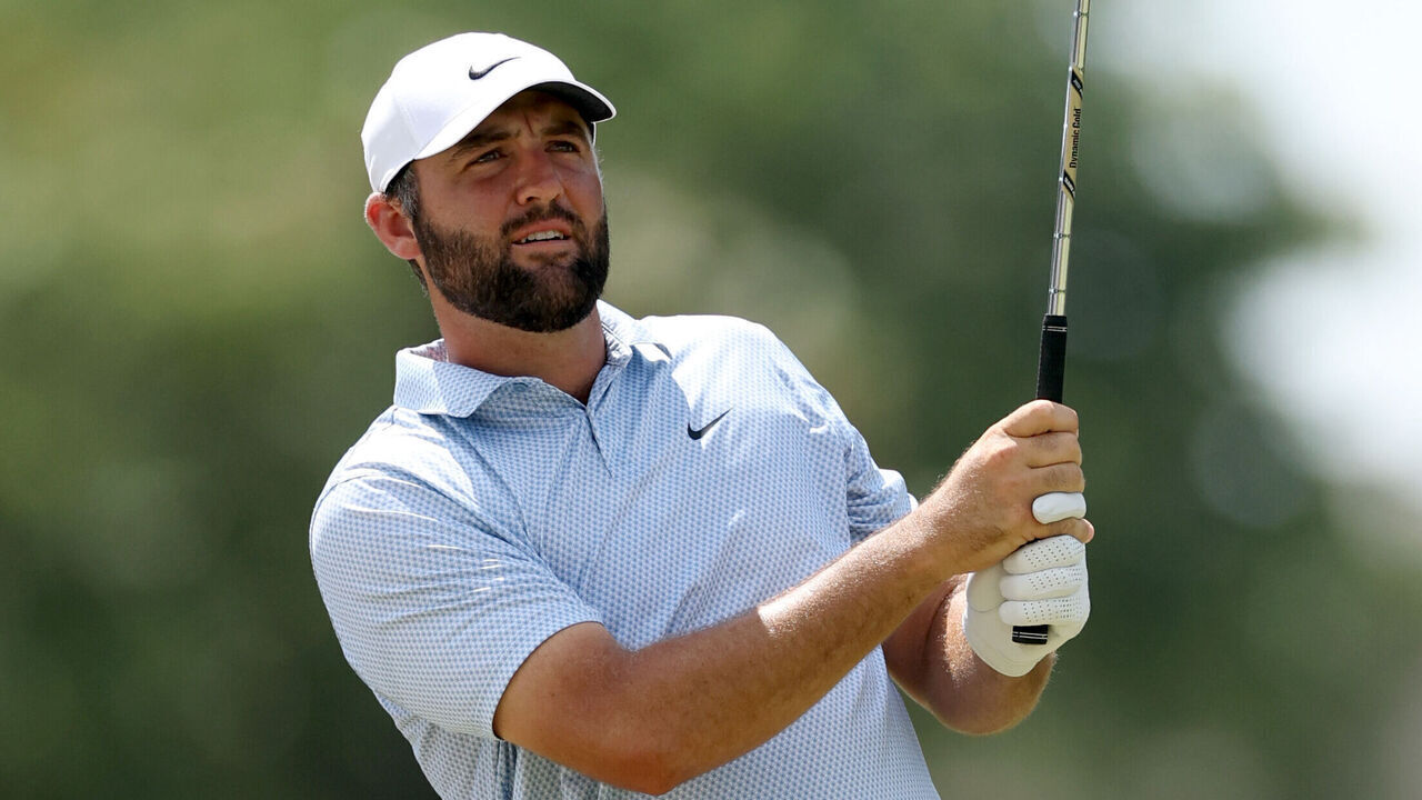 MEMPHIS, TENNESSEE - AUGUST 16: Scottie Scheffler of the United States plays a second shot on the tenth hole during the final round of the FedEx St. Jude Championship 2026 at TPC Southwind on August 16, 2026 in Memphis, Tennessee.