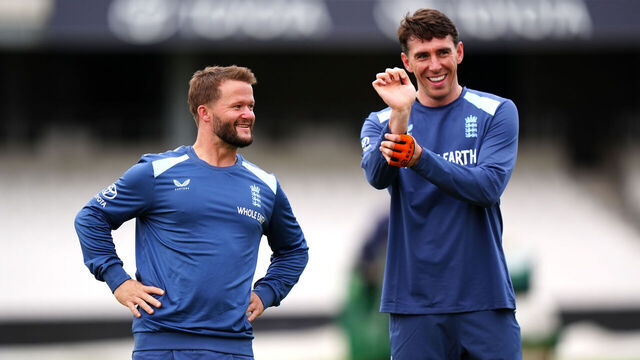 England's Ben Duckett (left) and Dan Lawrence during a nets session at Headingley, Leeds. England will face Pakistan in the first Men's Rothesay Test Match starting Wednesday. Picture date: Tuesday August 18, 2026.