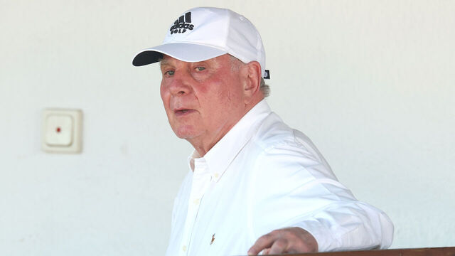 ROTTACH-EGERN, GERMANY - JULY 30: Uli Hoeness, Honorary President of FC Bayern München looks on during the pre-season friendly match between FC Rottach-Egern and FC Bayern München at Stadion am Birkenmoos on July 30, 2026 in Rottach-Egern, Germany.
