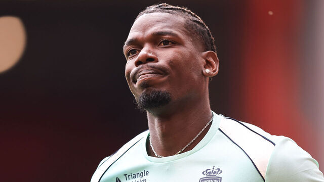 Paul Pogba of Monaco warms up ahead of the pre-season friendly match between Liverpool and Monaco at Anfield in Liverpool, United Kingdom.