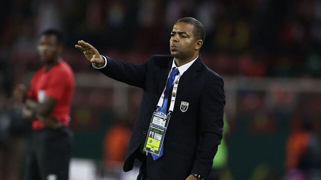 CORRECTION / Cape Verde's coach Humberto Bettencourt gestures towards players from the touchline during the Group A Africa Cup of Nations (CAN) 2021 football match between Cape Verde and Burkina Faso at Stade d'Olembé in Yaounde on January 13, 2022. to third parties, please ensure that the same actions are carried out by them. Failure to promptly comply with these instructions will entail liability on your part for any continued or post notification usage. Therefore we thank you very much for all your attention and prompt action. We are sorry for the inconvenience this notification may cause and remain at your disposal for any further information you may require."