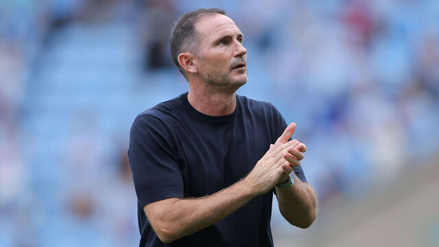 COVENTRY, ENGLAND - AUGUST 08: Frank Lampard, head coach of Coventry City, during the pre-season friendly match between Coventry City and RCD Espanyol at The Coventry Building Society Arena on August 08, 2026 in Coventry, England.