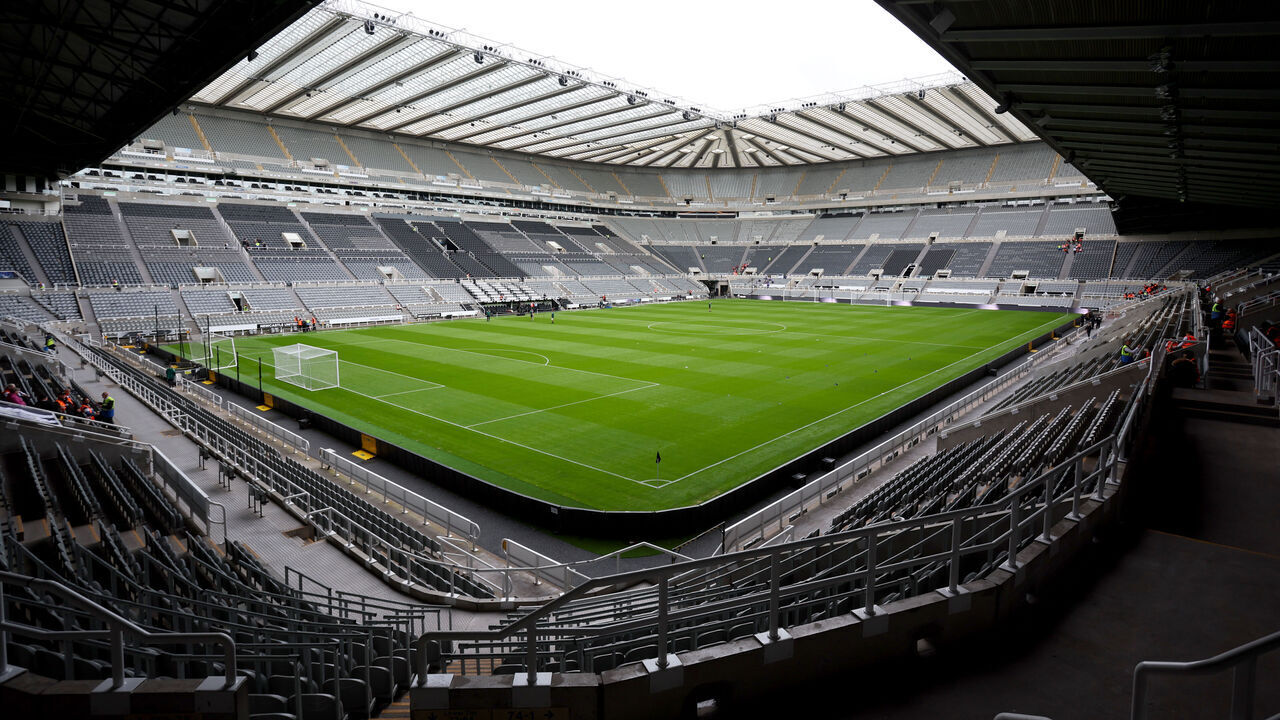 NEWCASTLE UPON TYNE, ENGLAND - AUGUST 16: General view inside the stadium before the women's pre-season friendly match between Newcastle United and FC Internazionale at St James' Park on August 16, 2026 in Newcastle upon Tyne, England.