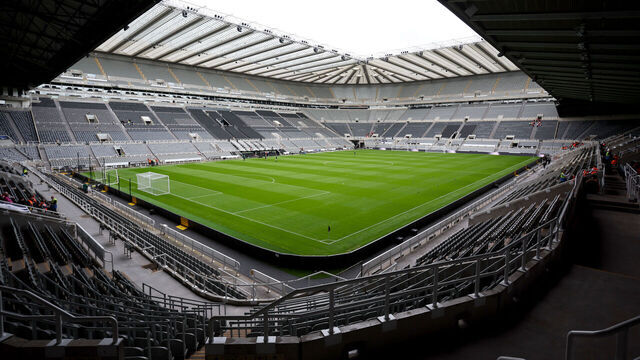 NEWCASTLE UPON TYNE, ENGLAND - AUGUST 16: General view inside the stadium before the women's pre-season friendly match between Newcastle United and FC Internazionale at St James' Park on August 16, 2026 in Newcastle upon Tyne, England.