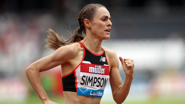 USA"s Jenny Simpson in action during the Women's Millicent Fawcett Mile during day two of the Muller Anniversary Games at The Queen Elizabeth Stadium, London.