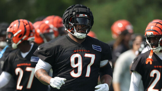 CINCINNATI, OHIO - JULY 29: Dexter Lawrence II #97 of the Cincinnati Bengals during the Cincinnati Bengals Training Camp at Kettering Health Practice Fields on July 29, 2026 in Cincinnati, Ohio.