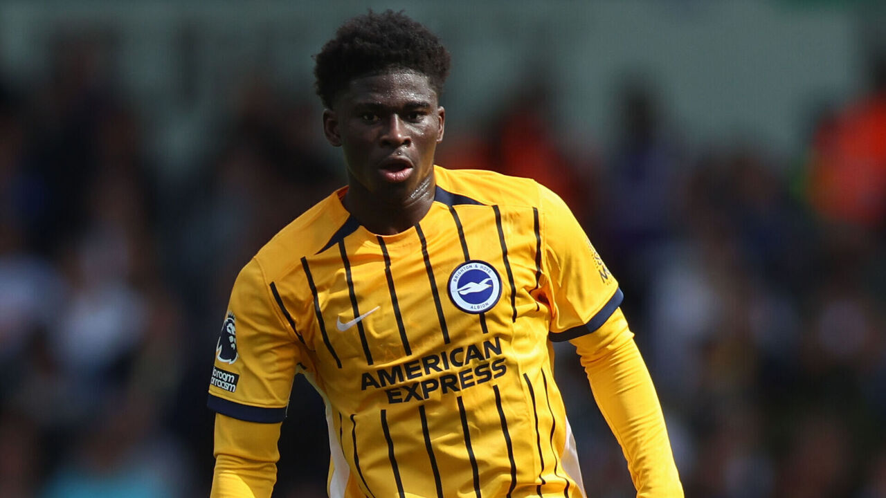 LEEDS, ENGLAND - MAY 17: Carlos Baleba of Brighton & Hove Albion during the Premier League match between Leeds United and Brighton & Hove Albion at Elland Road on May 17, 2026 in Leeds, England.