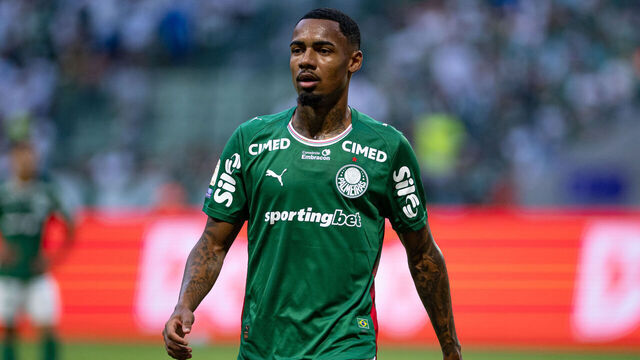 SAO PAULO, BRAZIL - AUGUST 23: Allan of Palmeiras looks on during a Brasileirao 2026 match between Palmeiras and Vasco Da Gama at Nubank Parque on August 23, 2026 in Sao Paulo, Brazil.