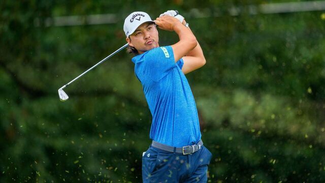 ATLANTA, GEORGIA - AUGUST 27: Min Woo Lee of the Australia plays his tee shot during the first round of the TOUR Championship 2026 at East Lake Golf Club on August 27, 2026 in Atlanta, Georgia.