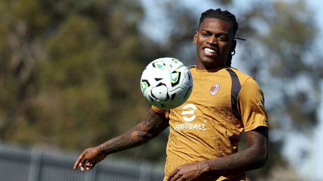 PERTH, AUSTRALIA - JULY 30: Rafael Leao of AC Milan in action during an AC Milan Training at Sam Kerr Football Centre on July 30, 2026 in Perth, Australia.