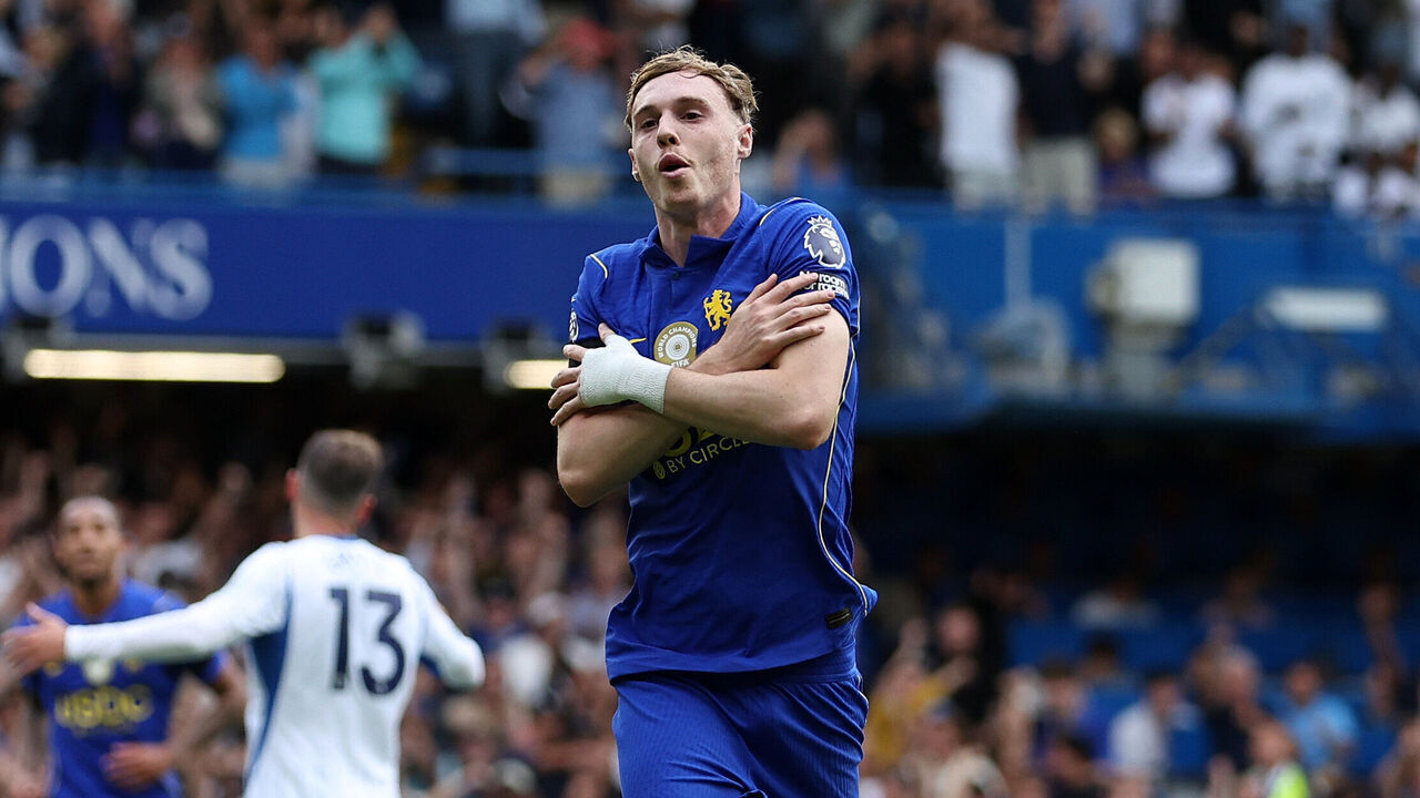 LONDON, ENGLAND - AUGUST 30: Cole Palmer of Chelsea celebrates scoring his team’s fourth goal during the Premier League 2026/27 match between Chelsea FC and Brighton & Hove Albion at Stamford Bridge on August 30, 2026 in London, England.