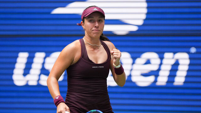 NEW YORK, NEW YORK - AUGUST 30: Jessica Pegula reacts against Elena-Gabriela Ruse during a Women's Singles match on Day One of the 2026 US Open at USTA Billie Jean King National Tennis Center on Sunday, August 30, 2026 in Flushing, NY.