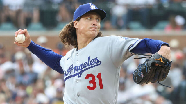 DETROIT, MI - AUGUST 30: Los Angeles Dodgers starting pitcher Tyler Glasnow (31) pitches during the first inning of a regular season Major League Baseball game between the Los Angeles Dodgers and the Detroit Tigers on August 30, 2026 at Comerica Park in Detroit, Michigan.