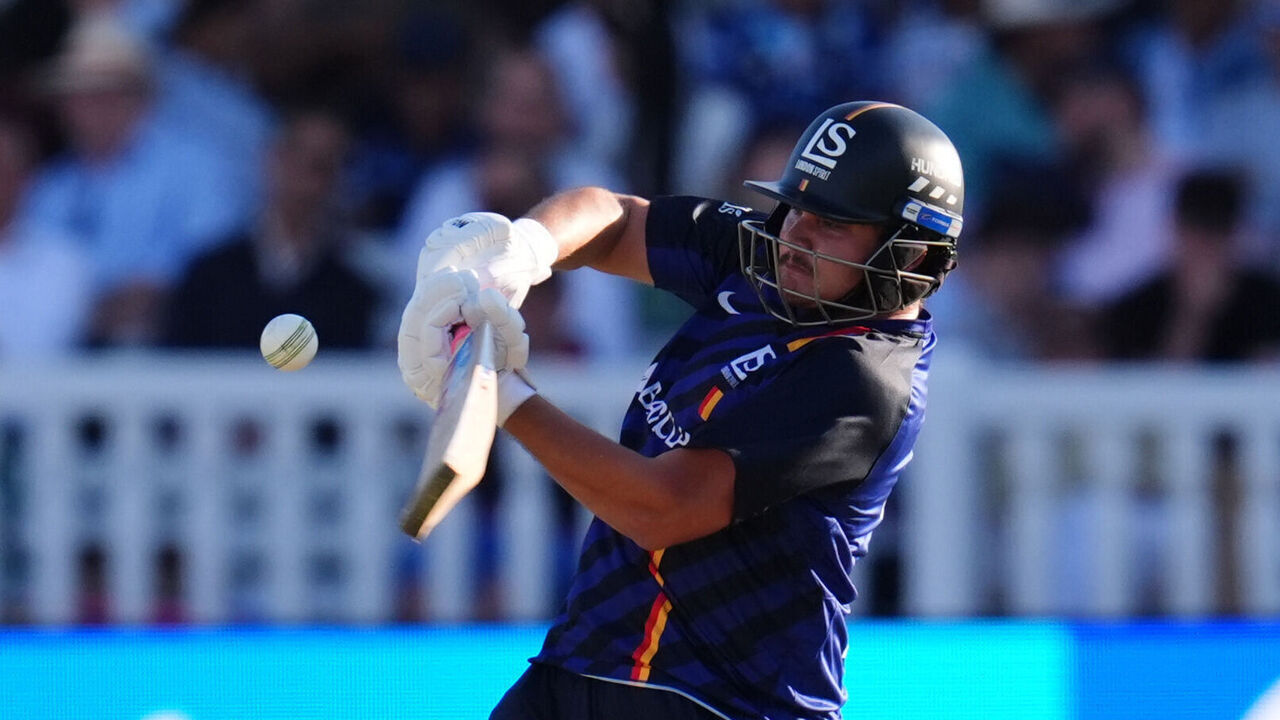 London Spirit's Lhuan-dre Pretorius batting during The Hundred men's match at Lord's, London. Picture date: Thursday August 6, 2026.