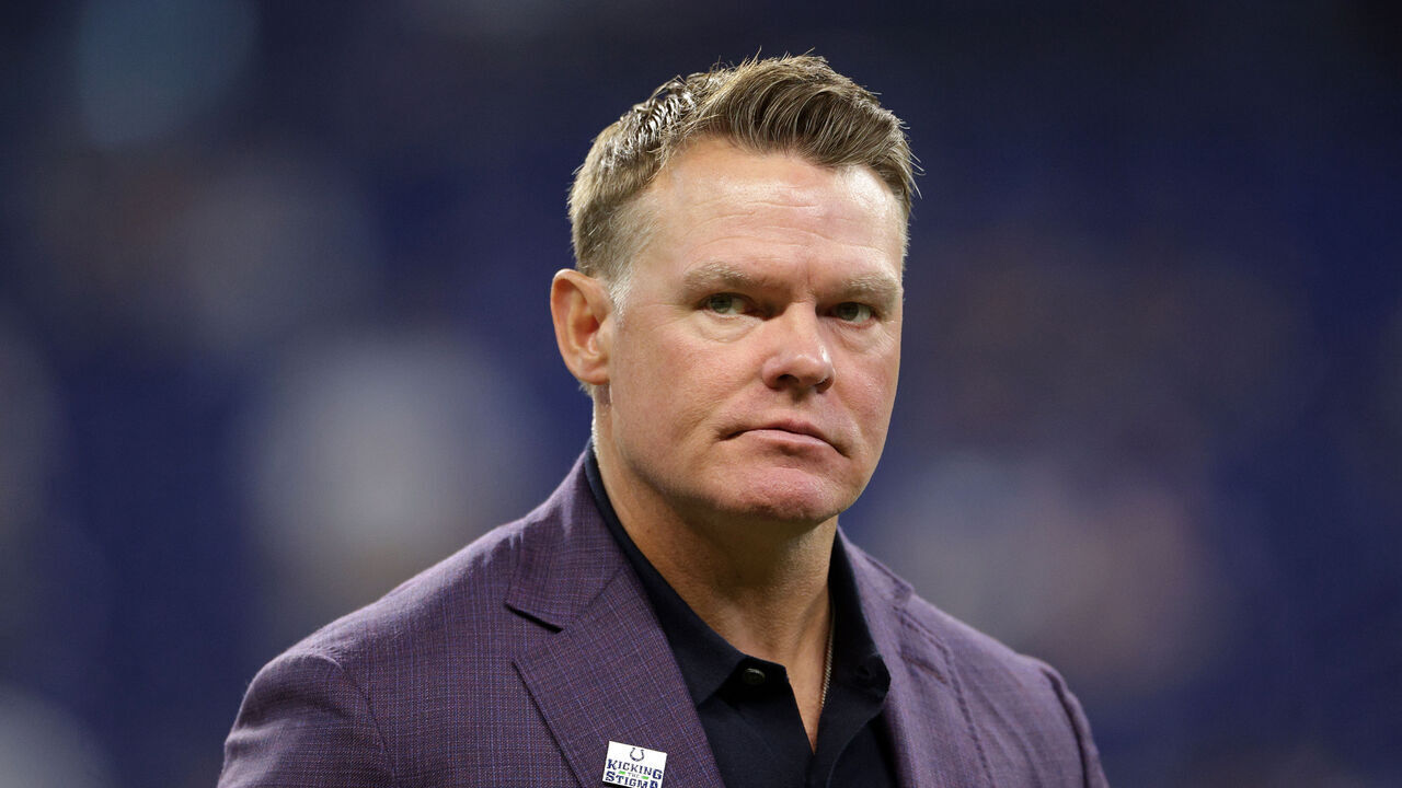 INDIANAPOLIS, INDIANA - OCTOBER 05: Indianapolis Colts general manager Chris Ballard is seen on the field prior to the game against the Las Vegas Raiders at Lucas Oil Stadium on October 05, 2025 in Indianapolis, Indiana.