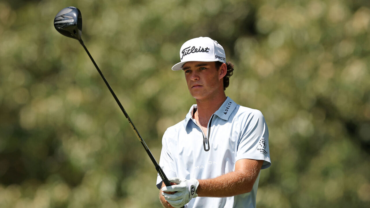 MEMPHIS, TENNESSEE - AUGUST 14: Jackson Koivun of the United States plays his shot from the seventh tee during the second round of the FedEx St. Jude Championship 2026 at TPC Southwind on August 14, 2026 in Memphis, Tennessee.