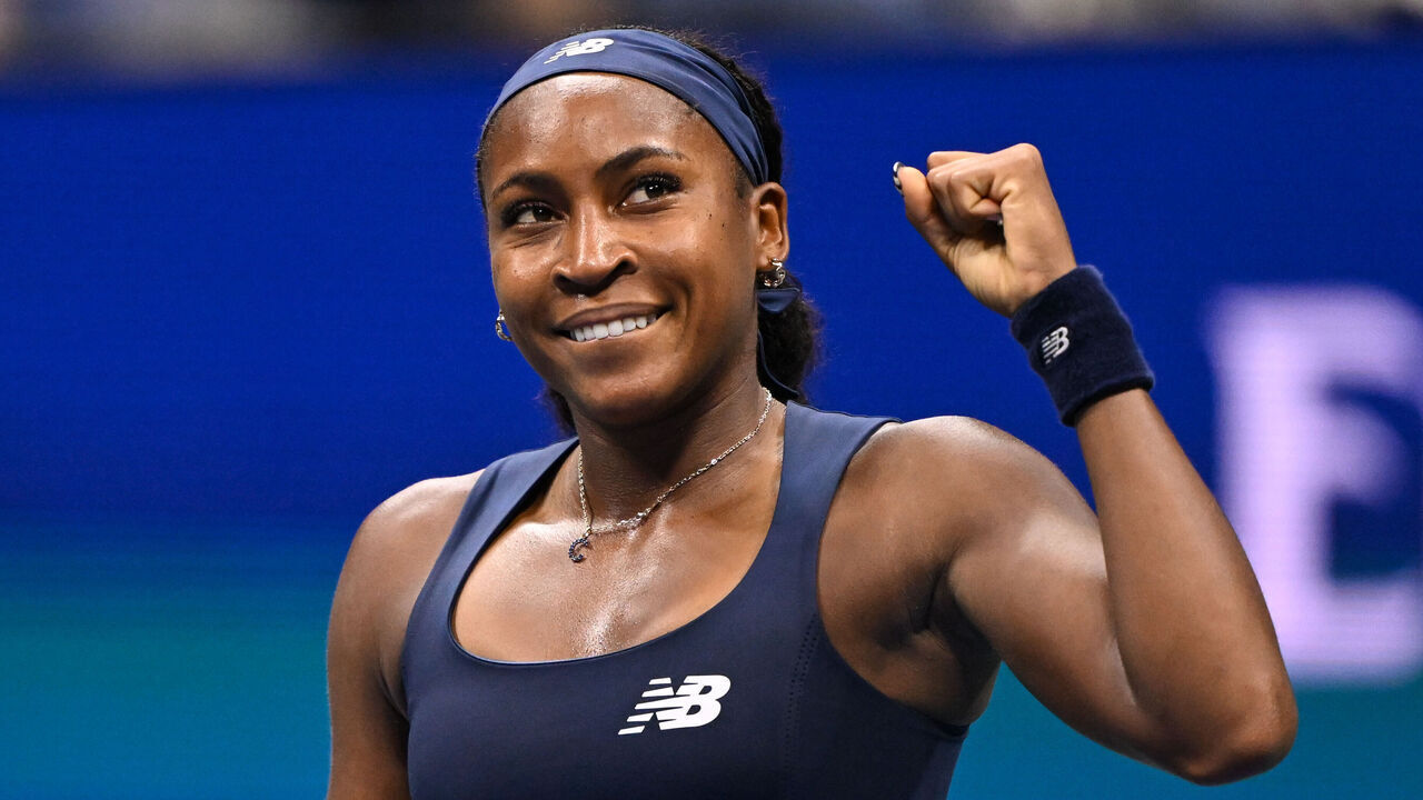 NEW YORK, NEW YORK - SEPTEMBER 01: Coco Gauff reacts after winning her Women's Singles match on Day Three of the 2026 US Open at USTA Billie Jean King National Tennis Center on Tuesday, September 1, 2026 in Flushing, NY.