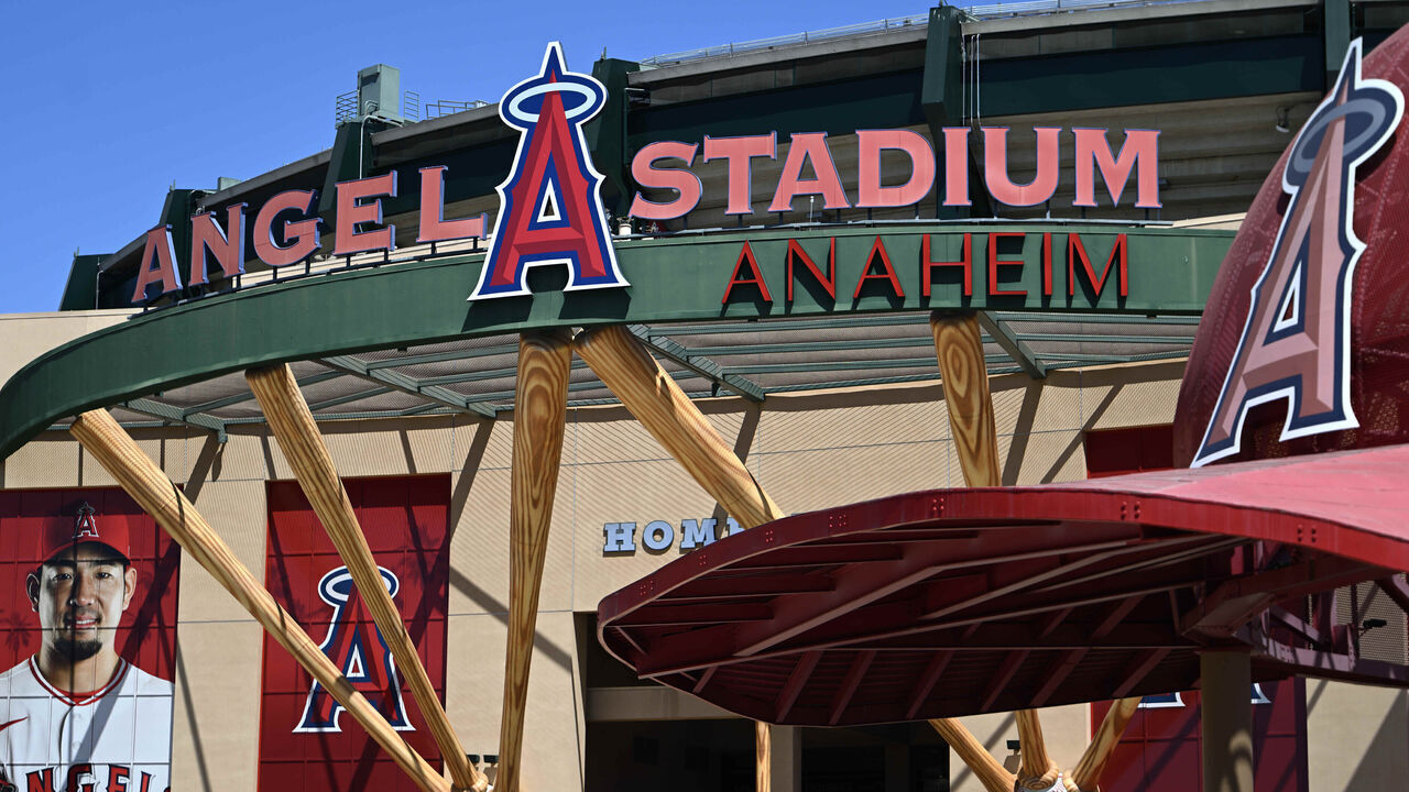 Anaheim, CA - September 01: Angel Stadium of Anaheim on Tuesday, September 1, 2026. Arte Moreno sold a controlling interest in the Angel franchise to Rams owner Stan Kroenke.