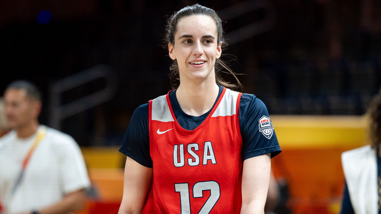 Caitlin Clark is seen during practice of the United States national team at the FIBA Women's Basketball World Cup 2026 in Berlin, Germany, on September 3, 2026.