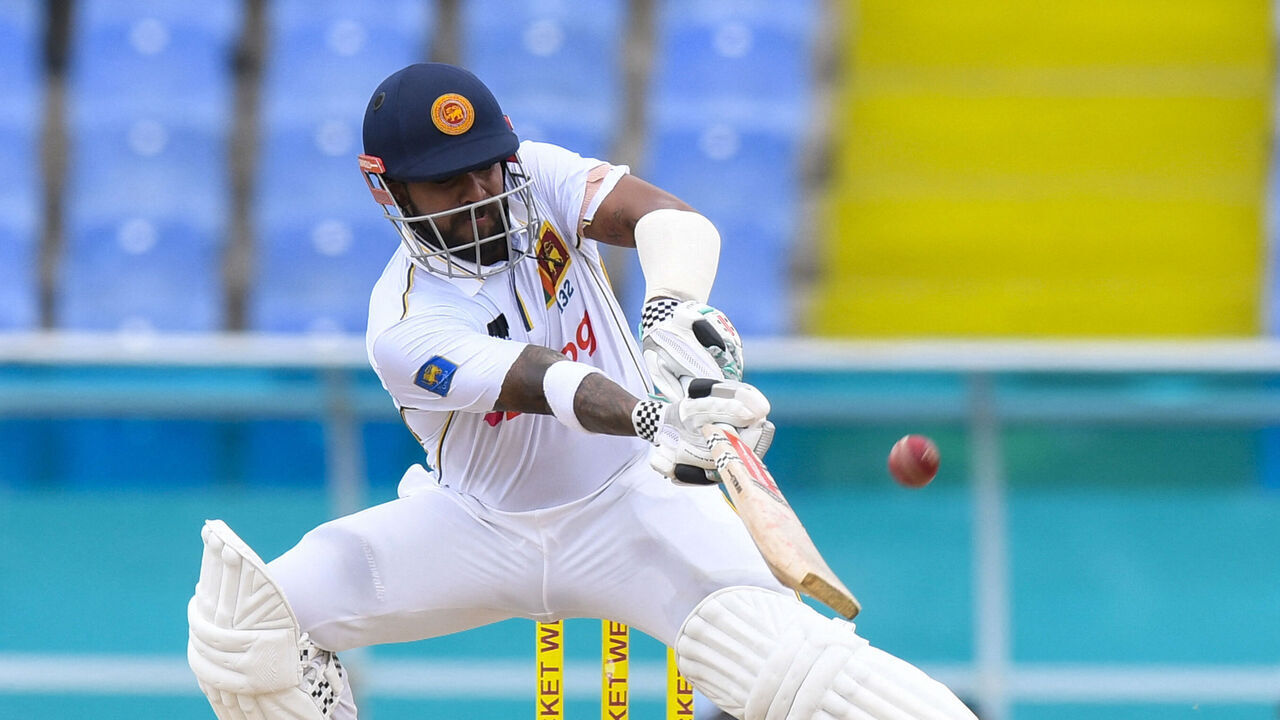 Kusal Mendis of Sri Lanka bats during the 2nd day of the 2nd Test between Sri Lanka and West Indies at Vivian Richards Cricket Stadium in North Sound, Antigua and Barbuda, on July 4, 2026.