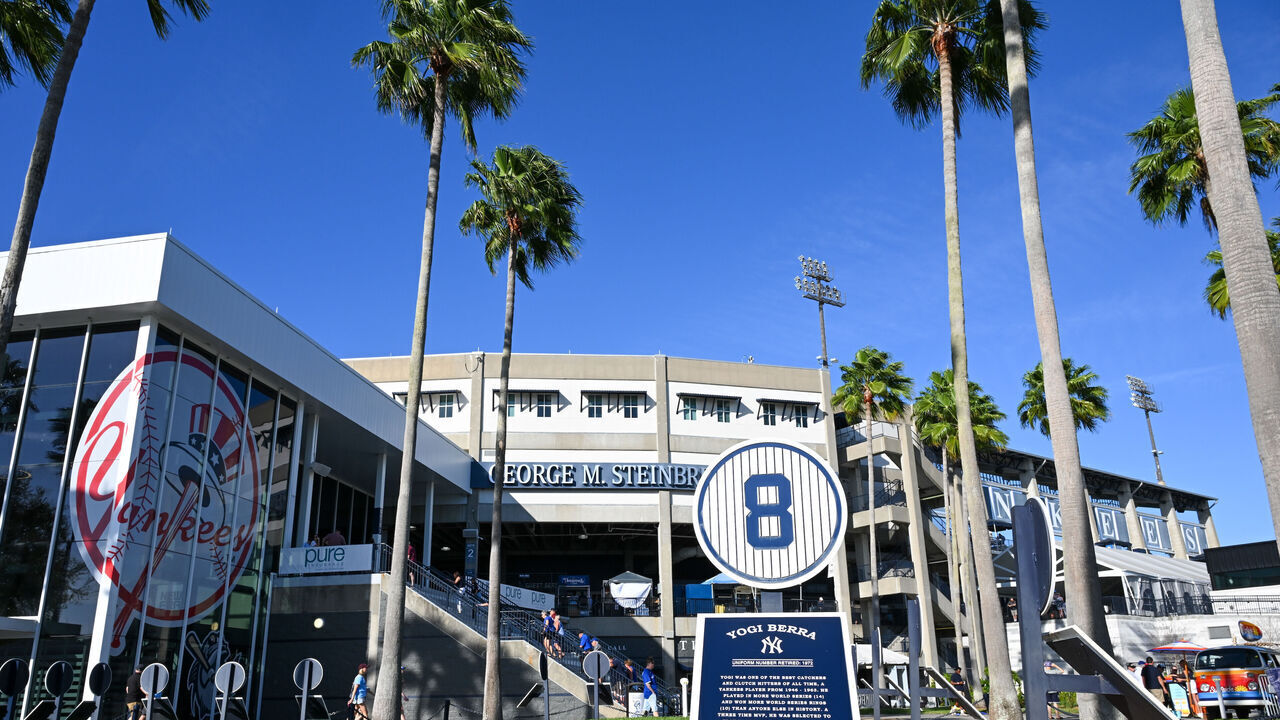 TAMPA, FL - MARCH 11: A general exterior view of George M. Steinbrenner Field prior to the game between the Toronto Blue Jays and the New York Yankees on Wednesday, March 11, 2026 in Tampa, Florida.