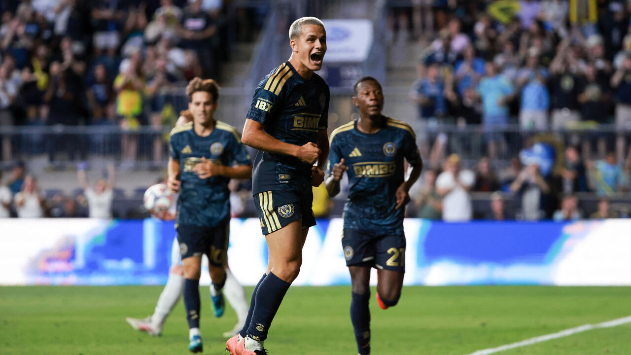 CHESTER, PENNSYLVANIA - SEPTEMBER 5: Cavan Sullivan #6 of the Philadelphia Union reacts after scoring his first MLS goal at home against CF Montreal during the second half at Subaru Park on September 5, 2026 in Chester, Pennsylvania.