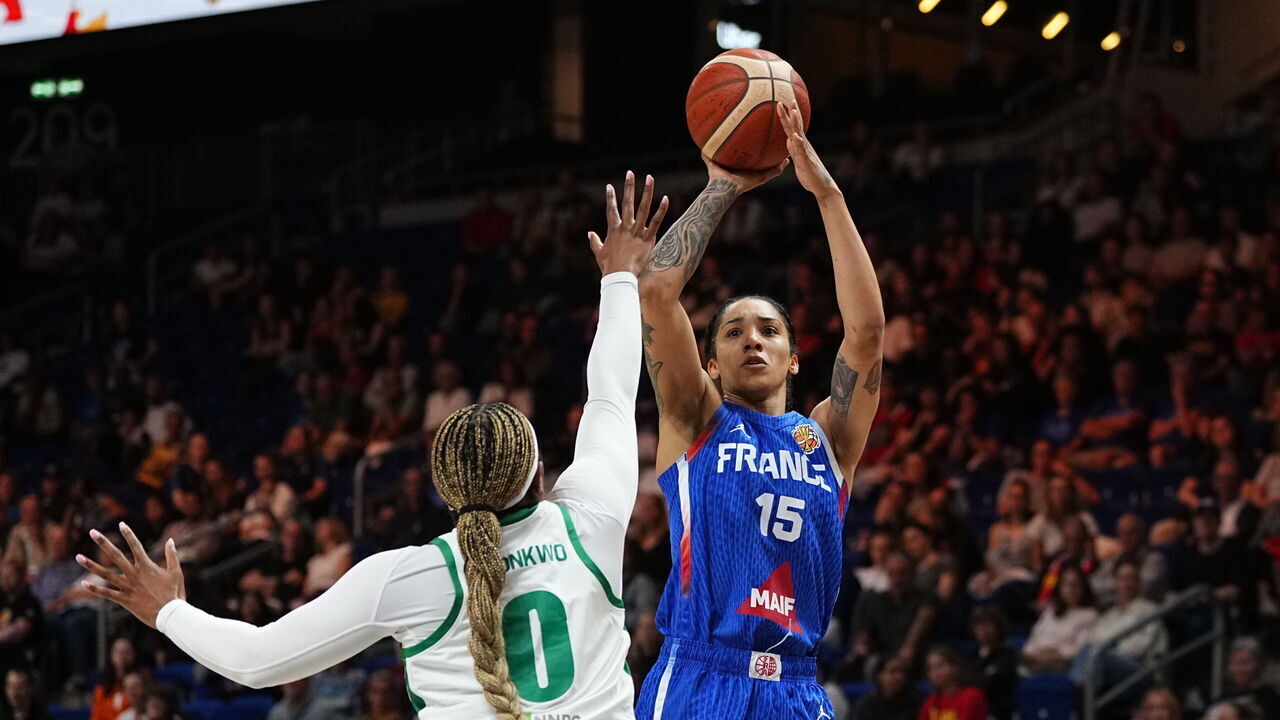 Gabby Williams during the Women's FIBA World Cup 2026 between Nigeria and France on September 7, 2026 in Berlin, Germany.