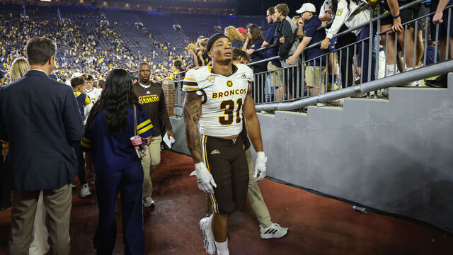 ANN ARBOR, MI - SEPTEMBER 05: Western Michigan Broncos defensive end DeJuan Echoles Jr. (31) walks up the tunnel to the locker rooms at the conclusion of a regular season non-conference college football game between the Western Michigan Broncos and the Michigan Wolverines on September 5, 2026 at Michigan Stadium in Ann Arbor, Michigan.