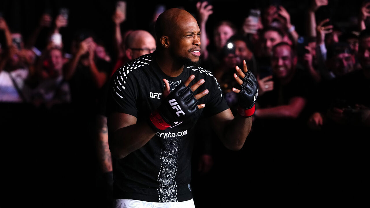 PARIS, FRANCE - SEPTEMBER 05: Michael Page of England walks to the octagon before his middleweight fight during the UFC Fight Night event at The Accor Arena on September 05, 2026 in Paris, France.