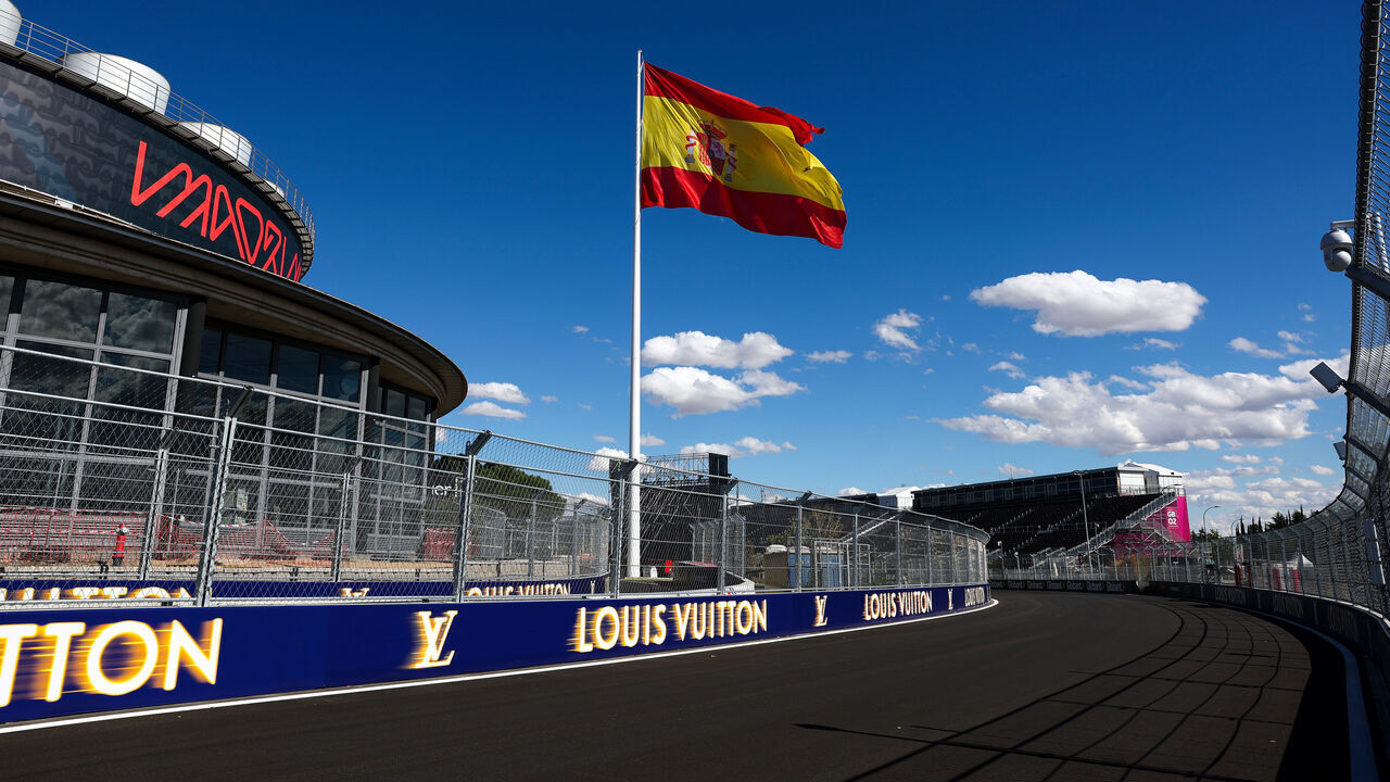 MADRID, SPAIN - SEPTEMBER 09: A general view of the circuit during previews ahead of the F1 Grand Prix of Spain at Madring on September 09, 2026 in Madrid, Spain.