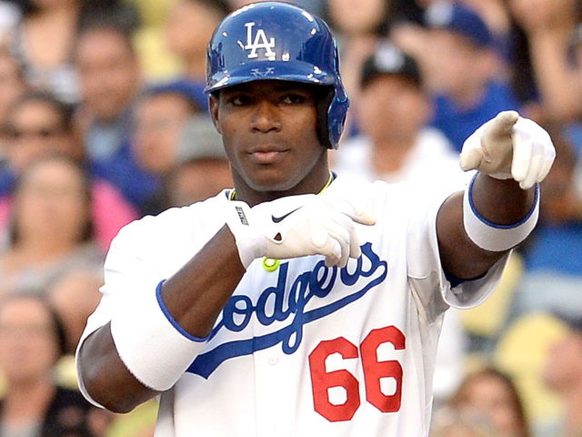 Yasiel Puig hopes to return Saturday from hamstring injury