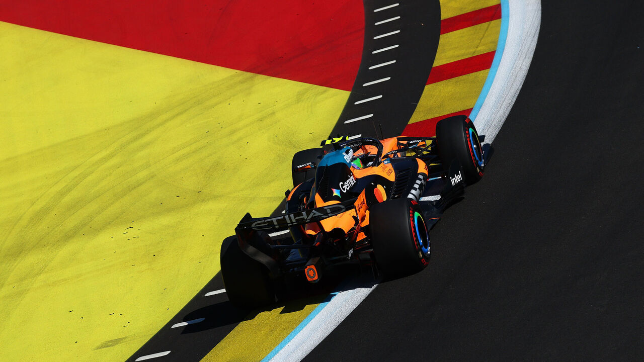 MADRID, SPAIN - SEPTEMBER 12: Lando Norris of Great Britain driving the (1) McLaren MCL40 Mercedes on track during qualifying ahead of the F1 Grand Prix of Spain at Madring on September 12, 2026 in Madrid, Spain.