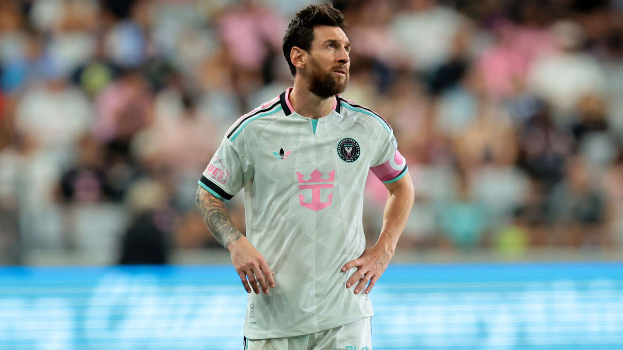 MIAMI, FLORIDA - SEPTEMBER 12: Lionel Messi #10 of Inter Miami CF looks on during the MSL match between Inter Miami CF and Nashville SC at Miami Freedom Park on September 12, 2026 in Miami, Florida.