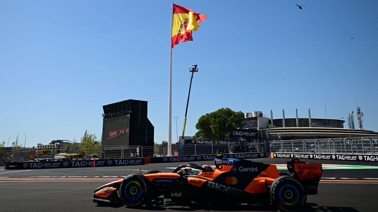 Lando Norris of McLaren F1 Team driving during race of Formula 1 Spanish GP at Madring Circuit on 13/09/2026, in Madrid, Spain.