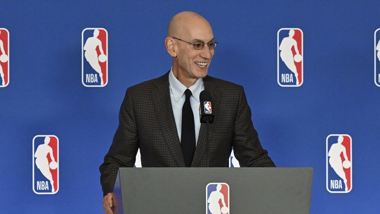 LAS VEGAS, NV - JULY 14: NBA Commissioner Adam Silver speaks to the media after the Board of Governors meetings during the 2026 Las Vegas Summer League on July 14, 2026 at the Thomas & Mack Center in Las Vegas, Nevada. NOTE TO USER: User expressly acknowledges and agrees that, by downloading and/or using this Photograph, user is consenting to the terms and conditions of the Getty Images License Agreement. Mandatory Copyright Notice: Copyright 2026 NBAE