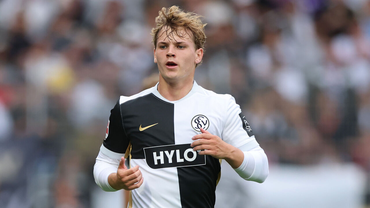 SPIESEN-ELVERSBERG, GERMANY - SEPTEMBER 13: Cole Campbell of SV 07 Elversberg reacts during the Bundesliga 2026/27 match between SV Elversberg and FC Bayern München at Ursapharm-Arena on September 13, 2026 in Spiesen-Elversberg, Germany.