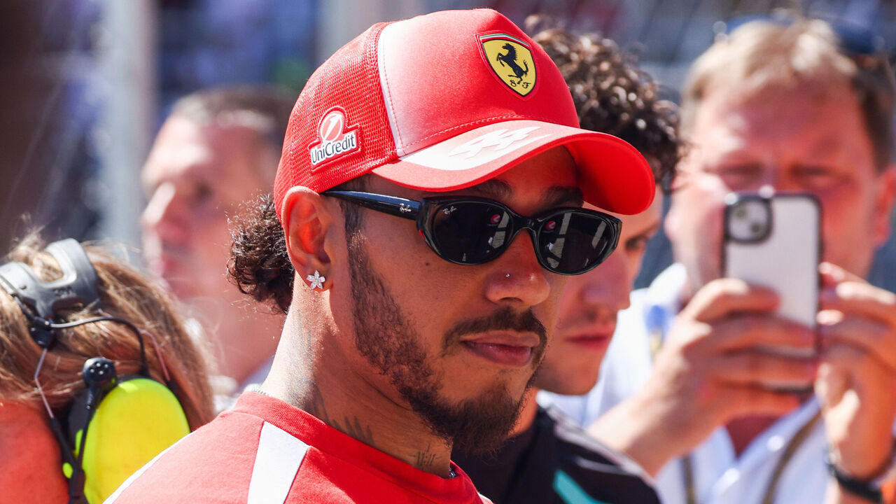 Lewis Hamilton of Ferrari is seen ahead Formula 1 Grand Prix of Spain at Madring Circuit in Madrid, Spain, on September 13, 2026.