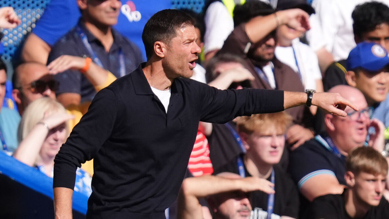 Chelsea manager Xabi Alonso on the touchline during the Premier League match at Stamford Bridge, London. Picture date: Saturday September 12, 2026.