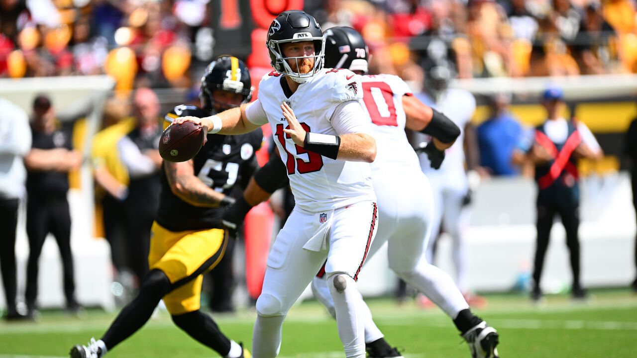 PITTSBURGH, PENNSYLVANIA - SEPTEMBER 13: Cooper Rush #13 of the Atlanta Falcons in action during the game against the Pittsburgh Steelers at Acrisure Stadium on September 13, 2026 in Pittsburgh, Pennsylvania.