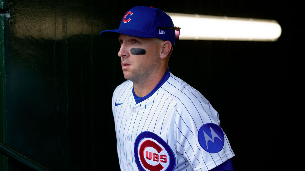 CHICAGO, ILLINOIS - MARCH 26: Alex Bregman #3 of the Chicago Cubs enters the dugout before a game against the Washington Nationals on Opening Day at Wrigley Field on March 26, 2026 in Chicago, Illinois.