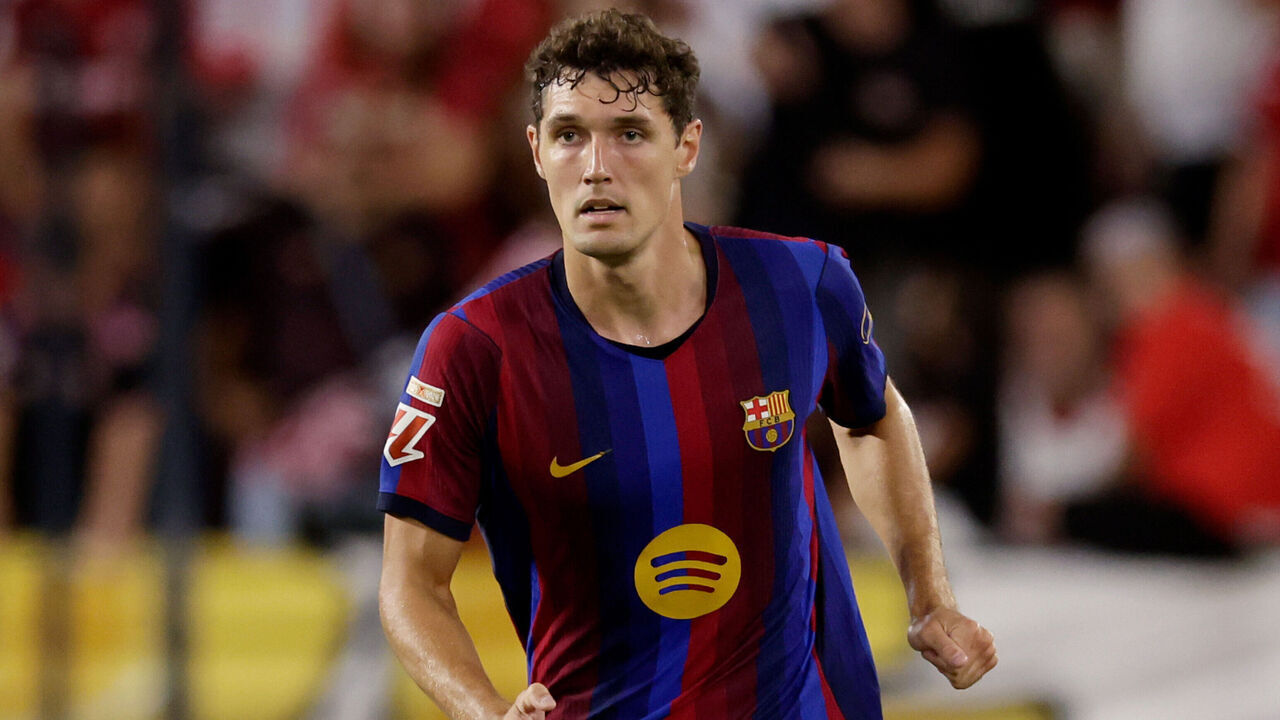 SEVILLA, SPAIN - SEPTEMBER 19: Andreas Christensen of FC Barcelona during the LaLiga EA Sports match between Sevilla v FC Barcelona at the Estadio Ramon Sanchez Pizjuan on September 19, 2026 in Sevilla Spain