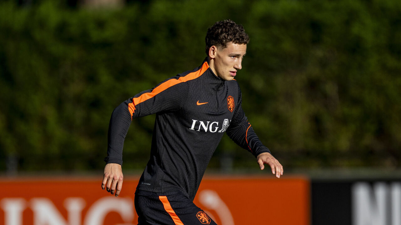 Netherlands forward Ruben van Bommel during a UEFA Nations League training session ahead of the match against Germany at the KNVB Campus in Zeist, on September 21, 2026.