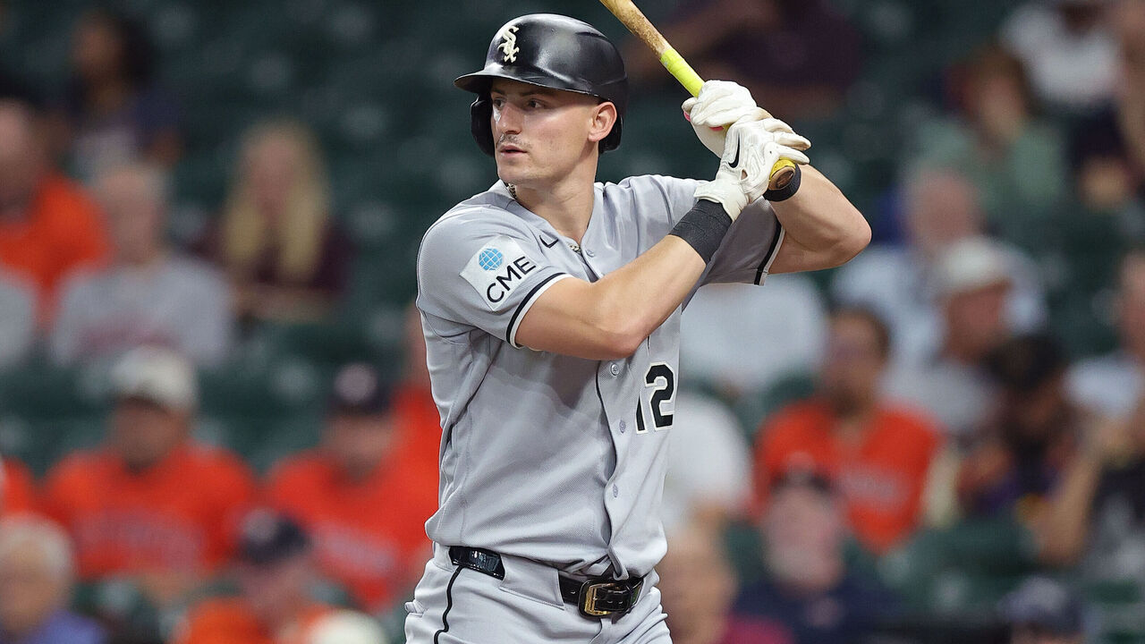 HOUSTON, TEXAS - SEPTEMBER 01: Colson Montgomery #12 of the Chicago White Sox bats during the first inning against the Houston Astros at Daikin Park on September 01, 2026 in Houston, Texas.