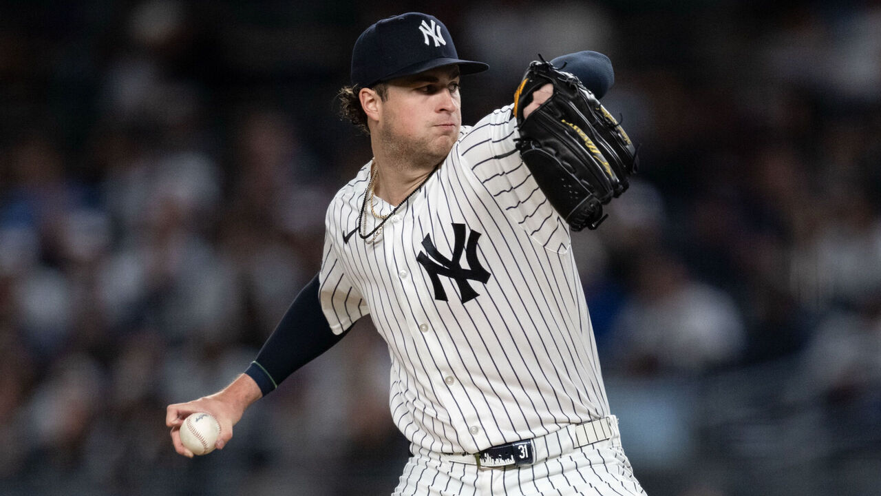 NEW YORK, NY - SEPTEMBER 24: Cam Schlittler #31 of the New York Yankees pitches during the game between the Tampa Bay Rays and the New York Yankees at Yankee Stadium on Thursday, September 24, 2026 in New York, New York.