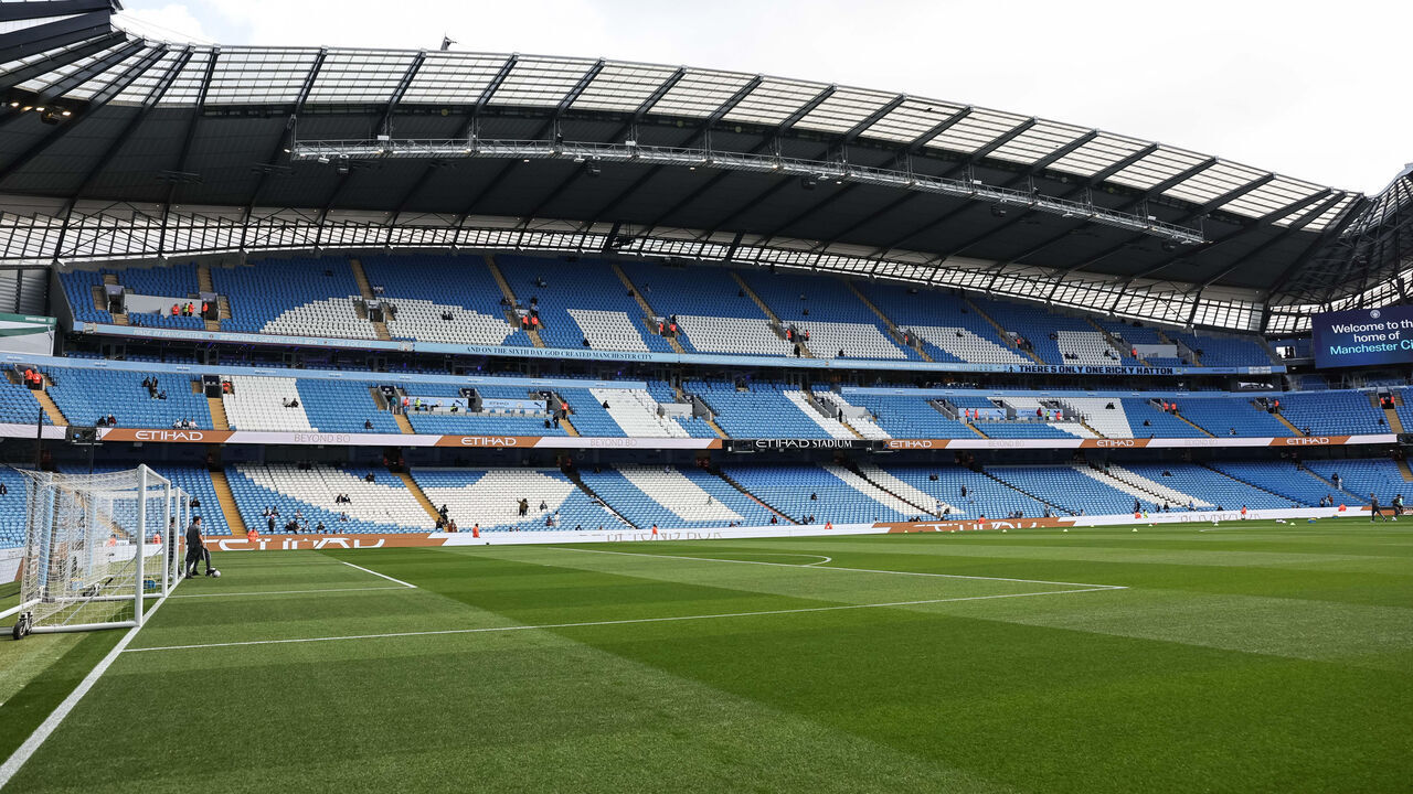 A general view of Etihad Stadium during the Premier League match between Manchester City and Sunderland in Manchester, United Kingdom, on September 20, 2026.